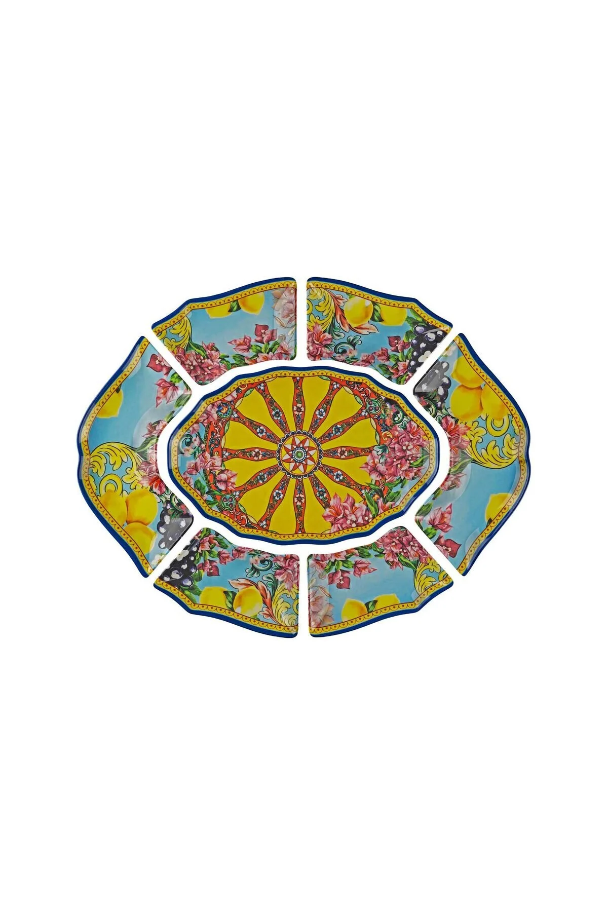 Lucky Art Solaire Melamin 7 Parça Meze Seti Büyük
