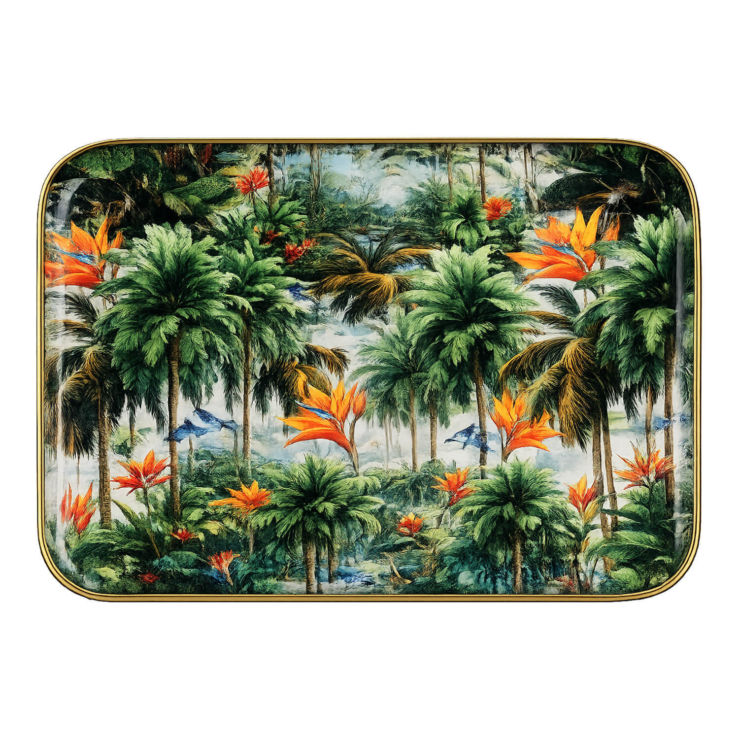 Palmetto Dekoratif Emaye Tepsi 40 cm