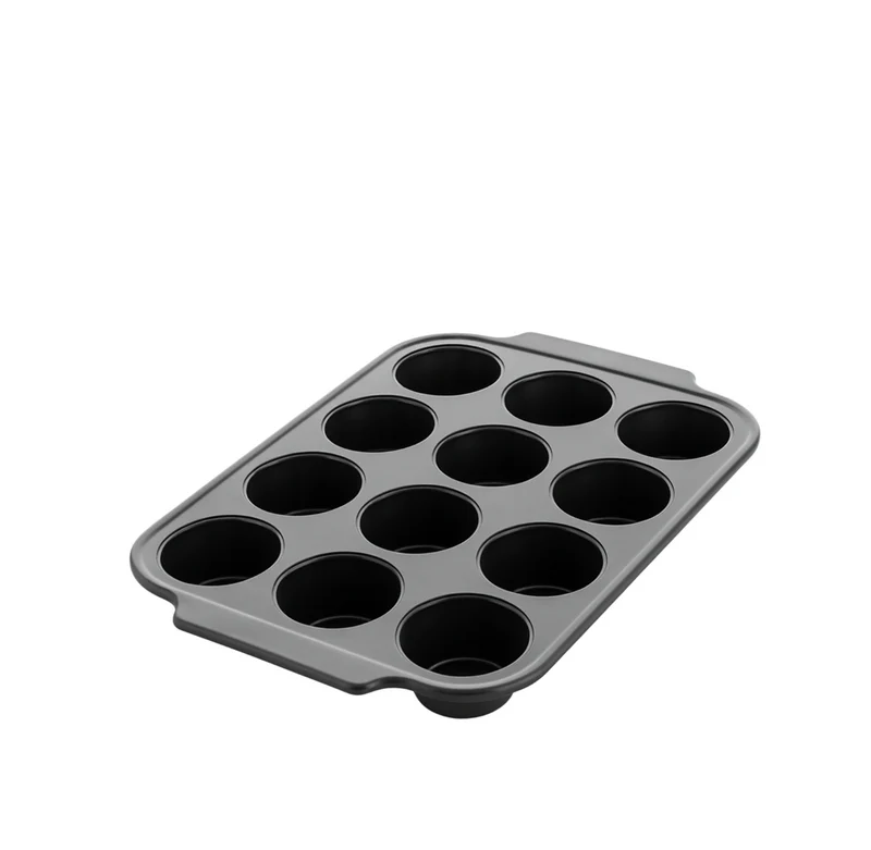 Thermolon Yüzeyli Karbon Çelik 12'li Muffin Kabı
