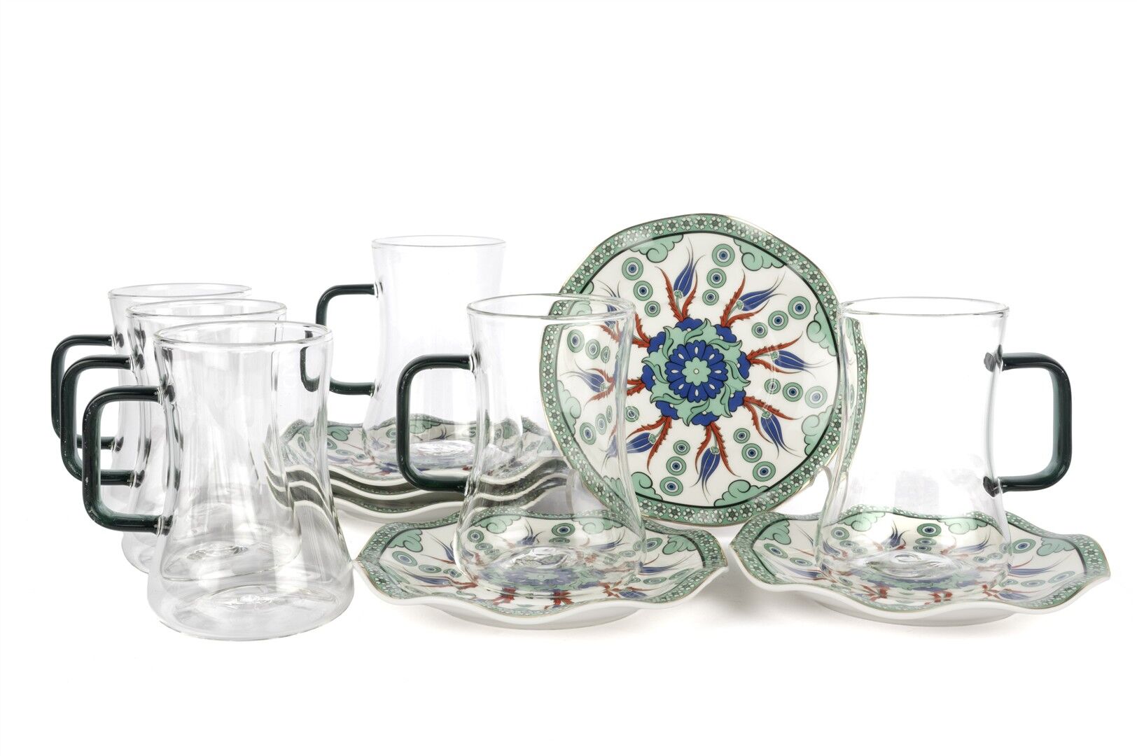 Verde Mosaic 6lı Cam Çay Seti 180ml