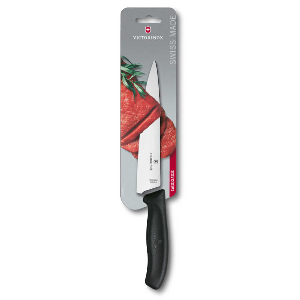 ​​​​​​​​​​​​​​​​​​​​​​​​​​​​​​​​​​Victorinox 6.8003.19B 19cm Siyah Doğrama Bıçağı, Blisterli Paket
