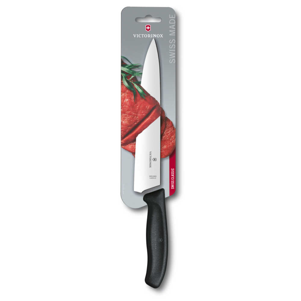 Victorinox 6.8003.22B 22cm Siyah Doğrama Bıçağı, Blisterli Paket